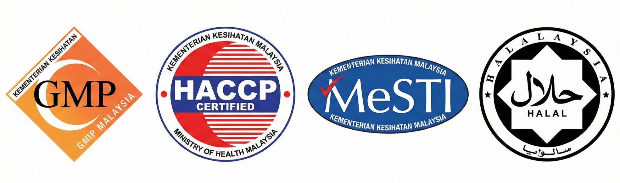 Safety Certifications (MeSTI, GMP, HACCP, HALAL)